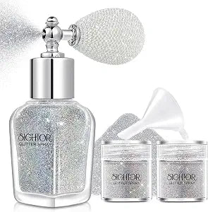 SIGHTOR Body Glitter Spray 30ML Shiny Spray for Body Hair Face Clothing