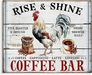 Stupell Industries Rise and Shine Coffee Bar, 16 x 20 Inch Canvas Wall Art