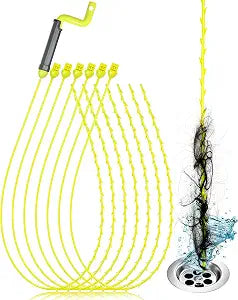 35 Inch Drain Clog Remover Tool, Long Drain Snake, 7 Refills