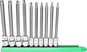 Mayhew Tools 16032 Torx Insert Socket Bit Set, Chrome, 10-Piece Medium-Length
