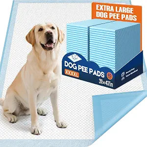 Extra Large Dog Pee Pads 31x47 Inch - Heavy Duty 6-Layer Leak-Proof, Super Absorbent & Quick-Dry for Potty Training, 40 Count