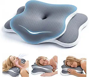 Cervical Neck Pillow for Sleeping, Ergonomic Neck Support Pillow for Pain Relief, Cooling Memory Foam Contour Pillow for Side & Back Sleepers, Orthopedic Bed Pillow