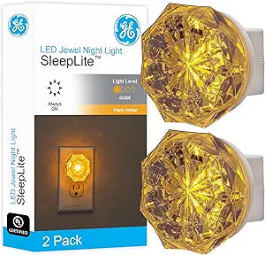 GE SleepLite Plug in Night Light with Always On, 2 Pack