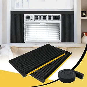 Window Air Conditioner Foam Insulated Panels, 17" H x 9" W x 7/8" T Window AC Side Panel Kit with Air Conditioner Foam Insulating Strip,3.2 Ft x 1 Roll