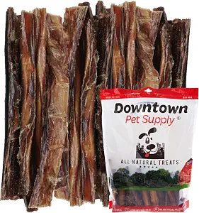 Downtown Pet Supply USA-Made 12-inch Bully Sticks for Dogs, 1 LB - No Hide Dog Chews Long Lasting and Non-Splintering - Nutrient-Rich, Single Ingredient and Odor Free Bully Sticks for Dogs