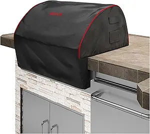Bull Outdoor Products 72016 24" Steer Grill Head Cover, Black W/Red Piping