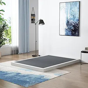 Vehowy Low Profile Box Spring King Size, 3 Inch Box Spring for King Bed, Heavy Duty Mattress Foundation, Metal Bed Base,Non-Slip,Easy Assembly