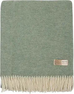 | Wool Blanket/Throw | 100% New Zealand Wool | Perfect for Home and Outdoors | Virgin Wool Throw with Fringes 67"x79" (170 x 200 cm)