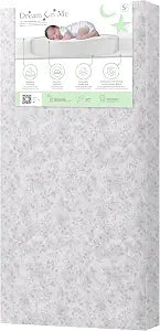 Dream On Me Serene Snooze 2-in-1 Crib Mattress, Dual-Sided for Infants & Toddlers, Waterproof Cover, GREENGUARD Gold Certified, Fits Full Size Crib & Toddler Bed, 52 x 28 x 5