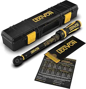 LEXIVON Torque Wrench, 1/4-Inch Drive, Dual Scale 30-250 IN-LB (3.4-28.2 Nm), Premium Rubber-Grip Handle, Deluxe Hybrid Case (LX-TW14)