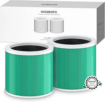 MORENTO HY1800 Genuine Air Purifier Replacement Filter, Ture HEPA Filter for HY1800 Air Purifier, Efficiency Activated Carbon, Original Version,2 Pack