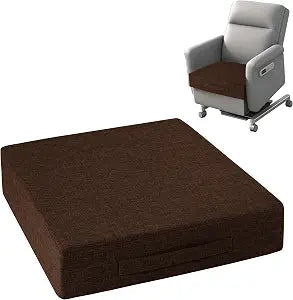 OVOV Recliner Cushions for Elderly with a Handle 20"x20"x4" Coffee