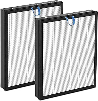 Vital 200S Replacement Filter Compatible for LEVOIT Vital 200S&Vital 200S-P, 3 in 1 Filtration, Particle Dust Pet Dander Filter&Smoke Smell Odor Activated Carbon Filter, Vital 200S-RF, 2Pack, White