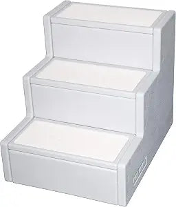 Pet Gear Pet Step III Pet Stairs, Essential Grey | 3 Step, For Small Dogs and Cats, Up to 50 pounds, Lightweight, No Tools Required