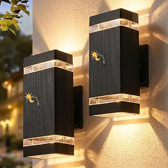 LMP Dusk to Dawn Outdoor Lighting, 5W LED Exterior Lighting Fixtures, IP65 Waterproof Wall Sconce Lights for Outside House, Porch, Garage and Front Door.