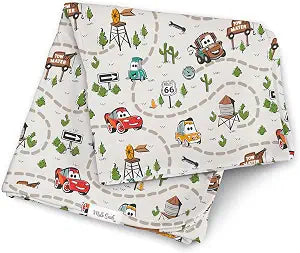 Milk Snob Disney Pixar Infant Boy/Girl Swaddle Blanket, Soft Receiving, Security and Play, Perfect for Summer, Toddler Infant Newborn Bedding, Baby Shower, Baby Registry Gift (Cars)