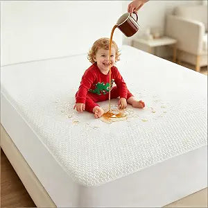 Waterproof King Size Mattress Protector,3D Air Breathable Cooling King Mattress Pad Cover,16'' Deep Pocket Fitted Sheet,Soft Noiseless King Mattress Protector, Machine Washable Mattress Cover