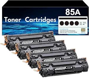 85A Black Toner Cartridges 4 Pack, CE285A 85A Ink Cartridge Replacement for HP 85A Toner Cartridge Works with Laser Pro P1102w P1102 P1109W M1217nfw M1212 M1212nf M1217 MFP Series Printer