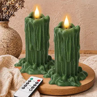 Rechargeable Flameless Candles Set with Remote, 2 Pack