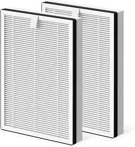 Replacement HEPA/Carbon Filter for NuWave OxyPure Portable Air Cleaner Purifier 47401 47402 47404 for Large Room and Home, Part Number H5P3, 2 Pcs / 1 Set