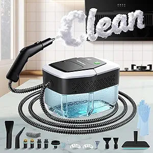 Steam Cleaner for Home(True High Temperature257),3-Levels Adjustable Handle Steamer for Cleaning,1.9 Quart Steam Cleaner for Car,2500W Handheld Steam Cleaner,Clean Grease,Dirt,Tile Furniture