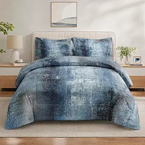 Pamnest Twin Comforter Set, 2 Pieces Navy Blue Bedding, All Season