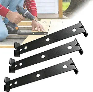 Upgrade Steel Deck Spacer Tool, 2-in-1 with Dual Spacing Sides (1/8" and 3/16") for 5-1/2 Inch Deck Planks, Alignment Jig for Treated Wood or Composite Decking  Black, 3-Pack