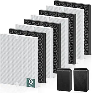 5510 5520 5530 Replacement Filter Q for Winix 5510 5520 5530 PlasmaWave Air Purifier, Compatible with Winix Filter Q Γ1712-0123-00 with Activated Carbon for Home Pets Bedroom Large Room Office, 4 Set