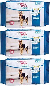 (3 pack) Wee-Wee Products Disposable Dog Diapers Large/XL3