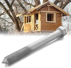 1 Pc Treehouse Lag Bolt Hot Dip Galvanized Hex Head Lag Screws for Treehouse Brackets Hardware Deck Construction Wood Framing Heavy Duty (1.25 x 12 Inch)