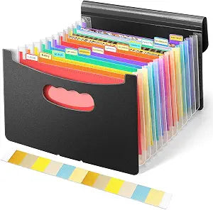 Vowcarol Greeting Card Organizer Expanding Organizer Greeting Card Storage Box Accordion Organizer