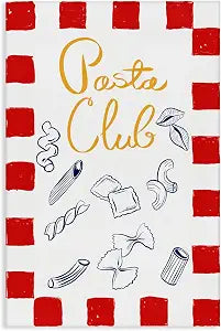 Pasta Club Noodle Types Kitchen, 20 x 30 Inch Canvas Wall Art