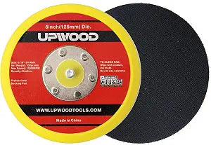 2-Pack 5" Hook and Loop Backing Pad for Air Sander and Polisher, 5/16"-24 Thread, 13,000 RPM DA Sanding Pad