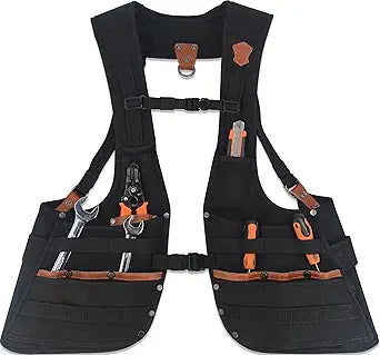 WELKINLAND Top-G Construction Leather tool vest, Carpenter's tool vest, Tools vest electrician, Tools vest for men with pockets