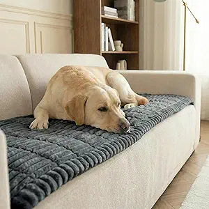 Fuzzy Pet Couch Cover for Sofa,Non Slip Sofa Cover Pet Friendly Couch Covers for Dogs Washable Protector for Pets Mat Dog Bed Mats (Dark Grey, 27.6"x59")