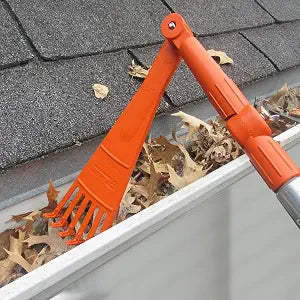 EZ Smart Mini Gutter Rake - Tool Only - Clean Gutters Without a Ladder