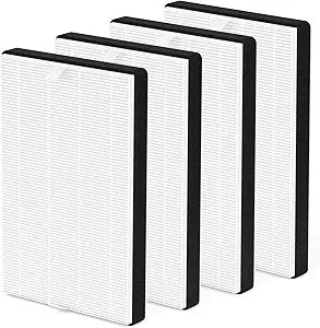 4 Packs F2 A2 True HEPA Replacement Filter Compatible with 3M Filtrete Room Air Cleaner Purifier Models FAP-C02-A2 FAP-C03-A2 FAP-T03-A2 FAP-C02WA-G2 FAP-C03BA-G2 FAP-T03BA-G2 FAP-SC02N