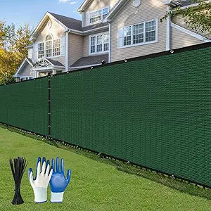 6' x 50' Fence Privacy Screen, Upgrade 220 GSM Privacy Fence Panels for Outside, Commercial Grade Fence Cover with Brass Grommets for Outdoor, Backyard, Patio, Balcony (Green)