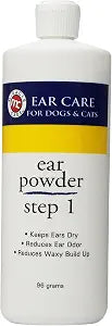 Miracle Care Ear Powder for Dogs and Cats, 96 Grams, Aids Hair Removal from Ear Canal, Keeps Ears Dry, Reduces Odor and Waxy Build Up