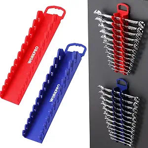 WORKPRO 2-Pack Magnetic Wrench Organizer, 12-Piece Gripper Wrench Holder