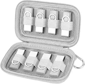 ALKOO Flash Drive Case USB Storage Case, Thumb Drive Holder, Holds 8, Grey