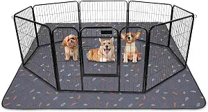 Sunheir Washable Pee Pads for Dogs 72"x72", Extra Large Reusable Puppy Pads Pet Training Pads for Dog Playpen, Waterproof Pee Pads for Puppy Playpen, Whelping Pad, Dog Playpen Indoor - Deep Grey