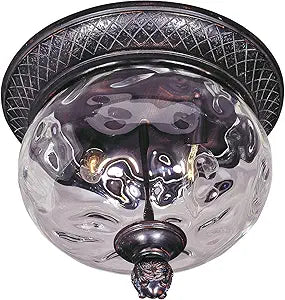 Maxim Lighting Carriage 2-Light Light Fixture | Oriental Bronze Aluminum Finish | Water Glass Glass Style1: Early American Style2: Traditional Shade | Traditional Indoor Light Fixture | 3429WGOB