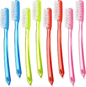 Zopeal 8 Pieces Extra Hard Firm Bristle Toothbrush for Adults Full Head