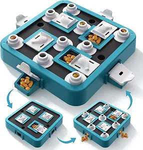 Aluckmao Dog Puzzle Toy Large Size - Adjustable Levels Food & Treat Game | Beginner to Advanced Difficulty for All Breeds, Brain Stimulation, Mental Enrichment, Interactive Feeding, Green