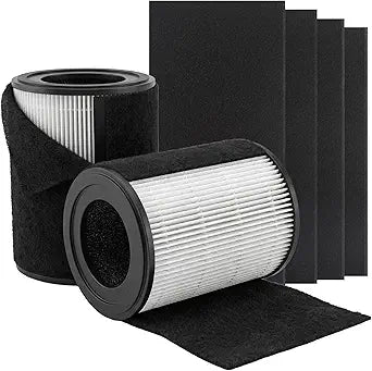 2 Packs Air Purifier Filter Replacement with 6 Washable Contton Pre-Filters, 4-in-1 HEPA Filters for Vacqueen Y1 Air Purifier Replacement Filter