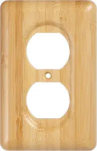Wood Outlet Covers Bamboo Single Duplex Wall Plates for Electrical Outlets, Decorative Outlet Covers