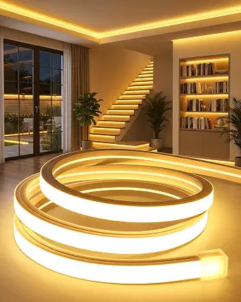 LED Strip Lights 16.4ft COB RV Awning Silicone Neon Rope Lights