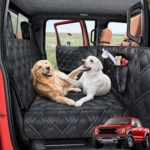 Surfcabin Truck Back Seat Extender for Dogs  Waterproof Full Size Pickup Pet Seat Cover with Door Protection, Hard Bottom Holds 420 lbs Dog Hammock for F150, RAM 1500 & More