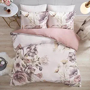 Madison Park Cotton Floral Duvet Cover Set, 3PC Full/Queen
